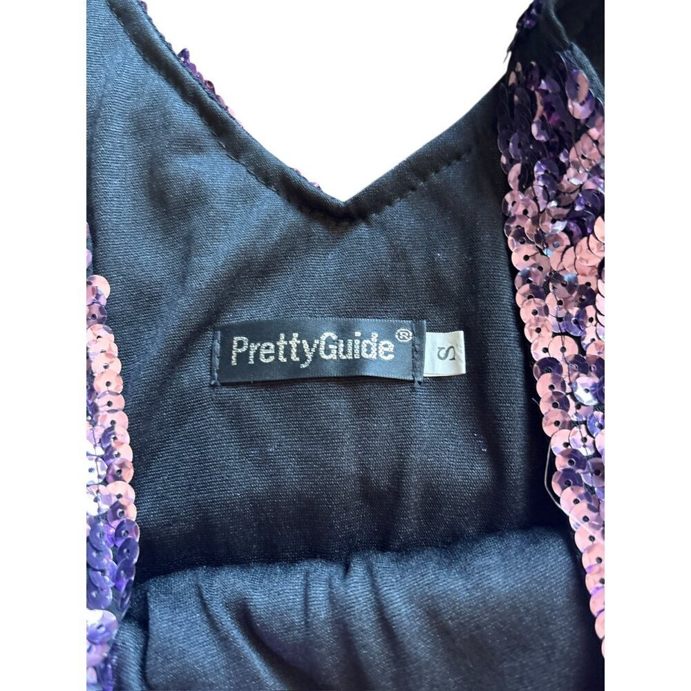 Pretty Guide Women's Purple & Pink Sequin Dress - Picture 6 of 8